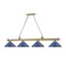 Z-Lite Cordon 4 Light Billiard, Rubbed Brass & Navy Blue 2306-4RB-MNB - alternate 2